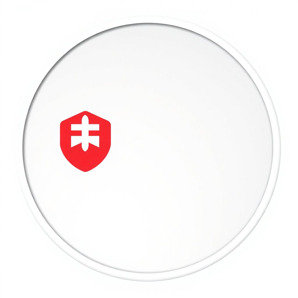 Minimalist circular icon of the Slovakian flag, clean graphic design, white border, soft shadows, high quality vector style